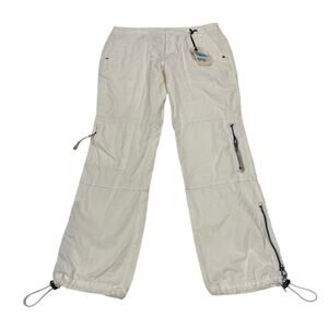 NWT Anthropologie Marrakech Women’s 27 Cargo Pants Cotton White Lagenlook Comfy